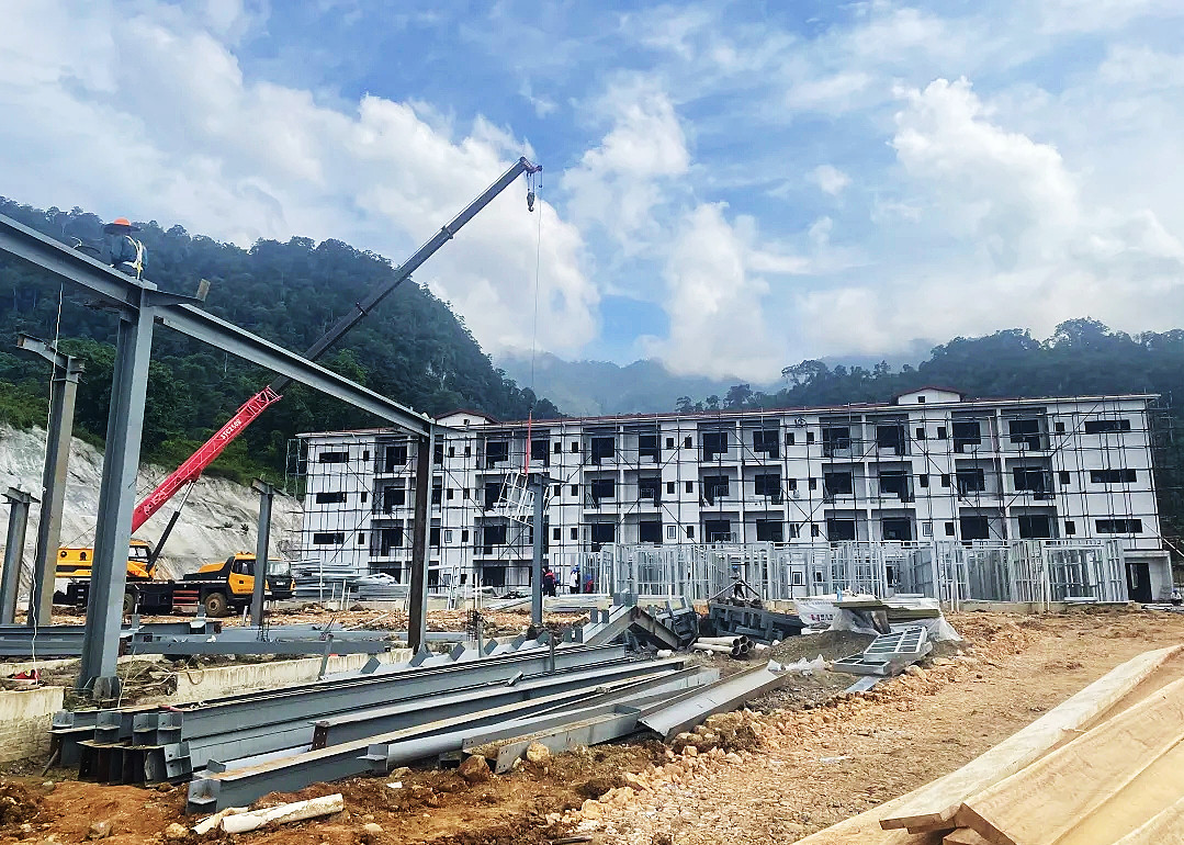 印尼钢结构项目轻钢别墅楼